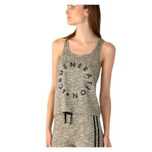 BCBGeneration Pajama Tank Top Size L Heather Gray Soft Lounge Cozy Comfort